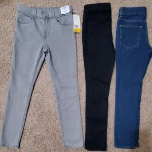 H&M 3-pack of Boys Skinny Fit, Adjustable Waist Jeans Pants in 3 colors, NWT